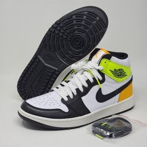 Air Jordan 1 High G Men’s Size 9 Golf Shoes White Gold Volt DQ0660-105 New